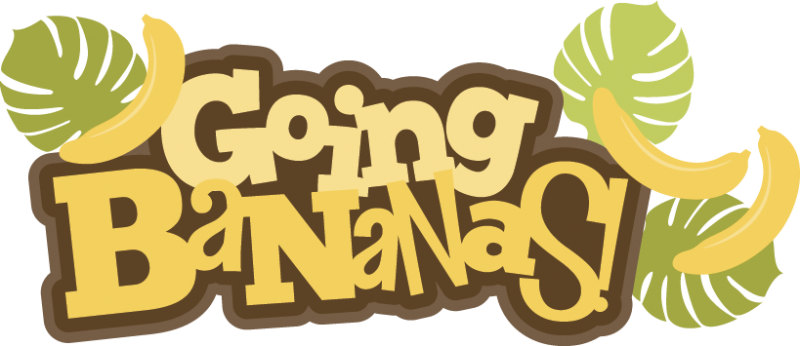 Going Bananas Svg Scrapbook Title Banana Svg File Free - Going Banana (800x346), Png Download