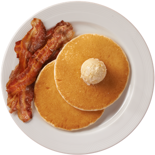 Pancakes And Bacon Transparent (648x433), Png Download