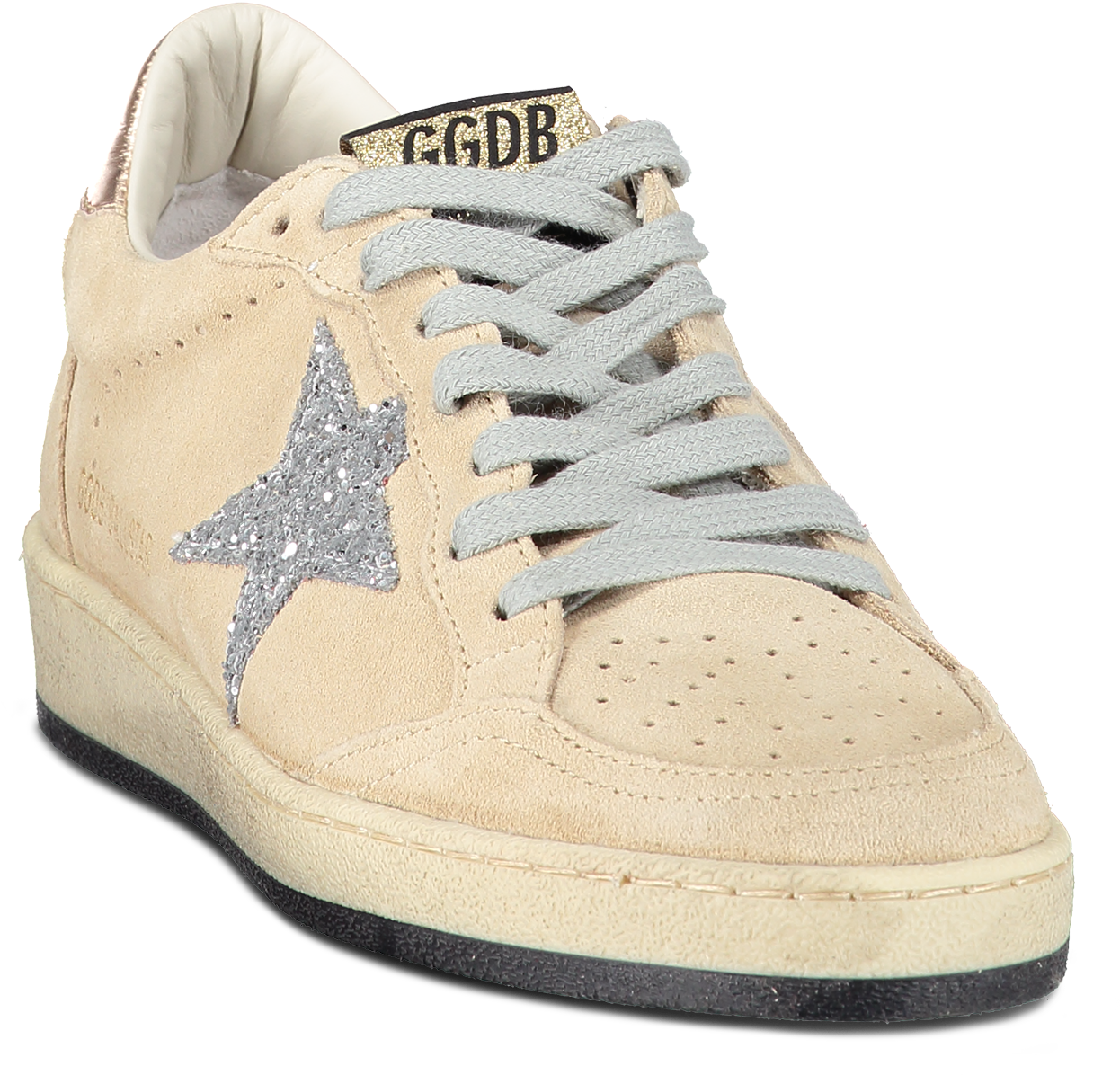 Ball Star Sneaker Beige Silver Glitter - Golden Goose Deluxe Brand (1280x1920), Png Download