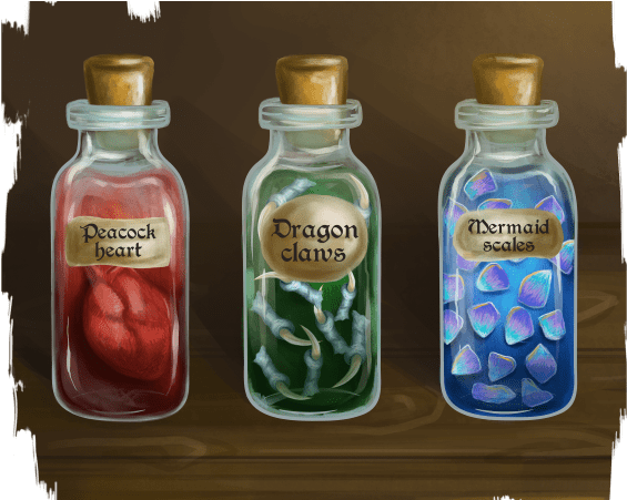 Potion Bottles Buy T Shirt Design - Design (600x450), Png Download