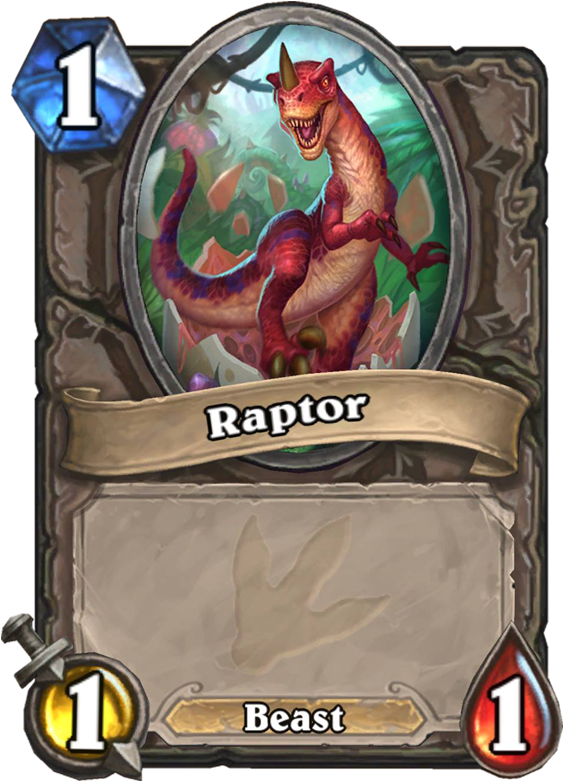 Raptor Card - Hearthstone 1 1 Raptors (567x811), Png Download