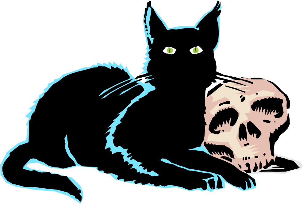 Evil Black Cat - Cat (1000x680), Png Download