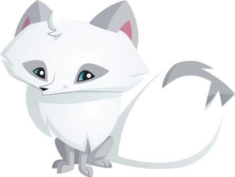 Animal Jam Black Arctic Fox (479x360), Png Download