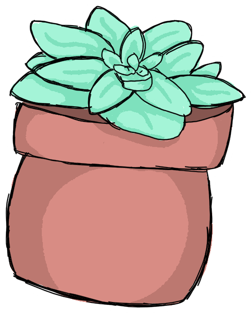 Succulent Plant Doodle By Videogamelover15 - Succulent Flower Transparent Clipart (662x733), Png Download