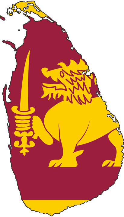 Flag Map Of Sri Lanka - Sri Lanka Flag On Country (411x718), Png Download