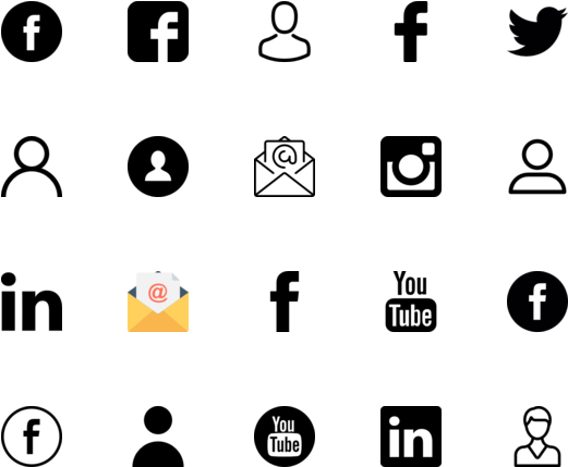 ايقونات سوشال ميديا Png (580x496), Png Download