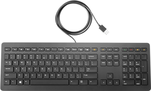 Hp Usb Collaboration Keyboard - Hp Keyboard Wireless Z9n39aa (573x430), Png Download