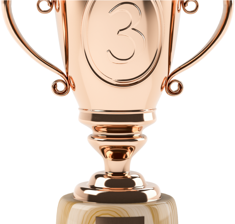 Trophy Cup Transparent Png Image - Third Place Trophy Png (1024x768), Png Download