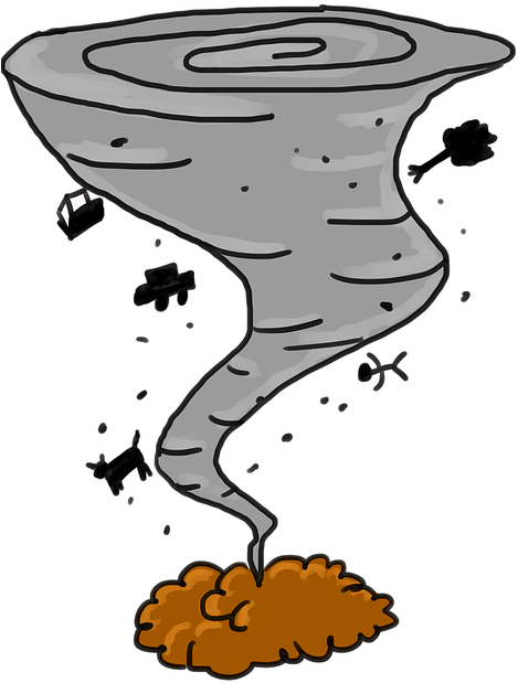 Tornado, Cyclone, Twister, Storm, Windstorm - Tornado (478x720), Png Download