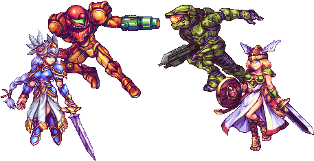 Master Chief Lenneth (valkyrie Profile) Walküre (walküre - Card Sagas Wars Samus (560x249), Png Download