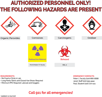Example Of Lab Signage - Pictogramas Sistema Globalmente Armonizado (400x380), Png Download