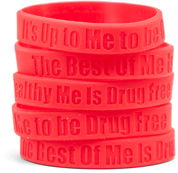 Red Ribbon Week Bracelets - Plastic (725x600), Png Download