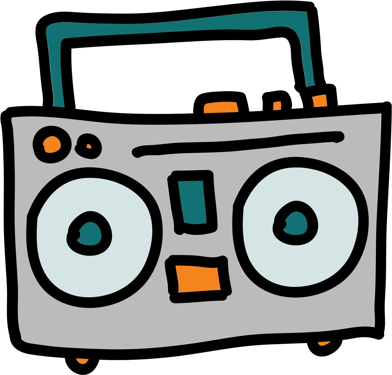 There Is A Rectangle With Curved Edges And A Curved - Clip Art (1600x1600), Png Download