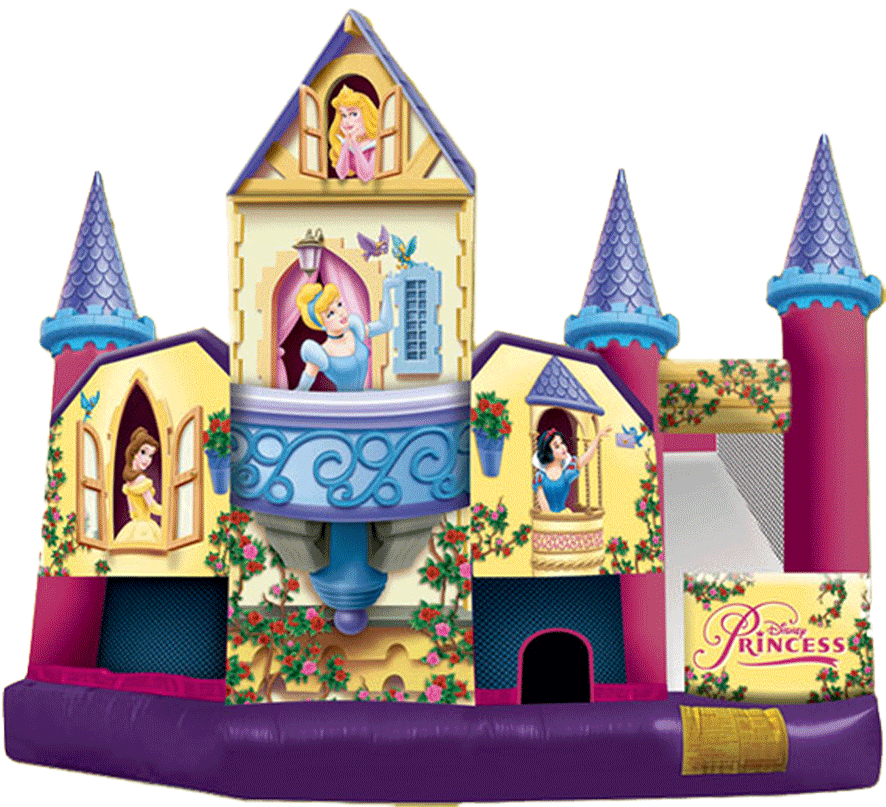 Includes Same Day Morning Delivery And Next Day Pick - 5 In 1 Disney Princess Bounce House (900x900), Png Download