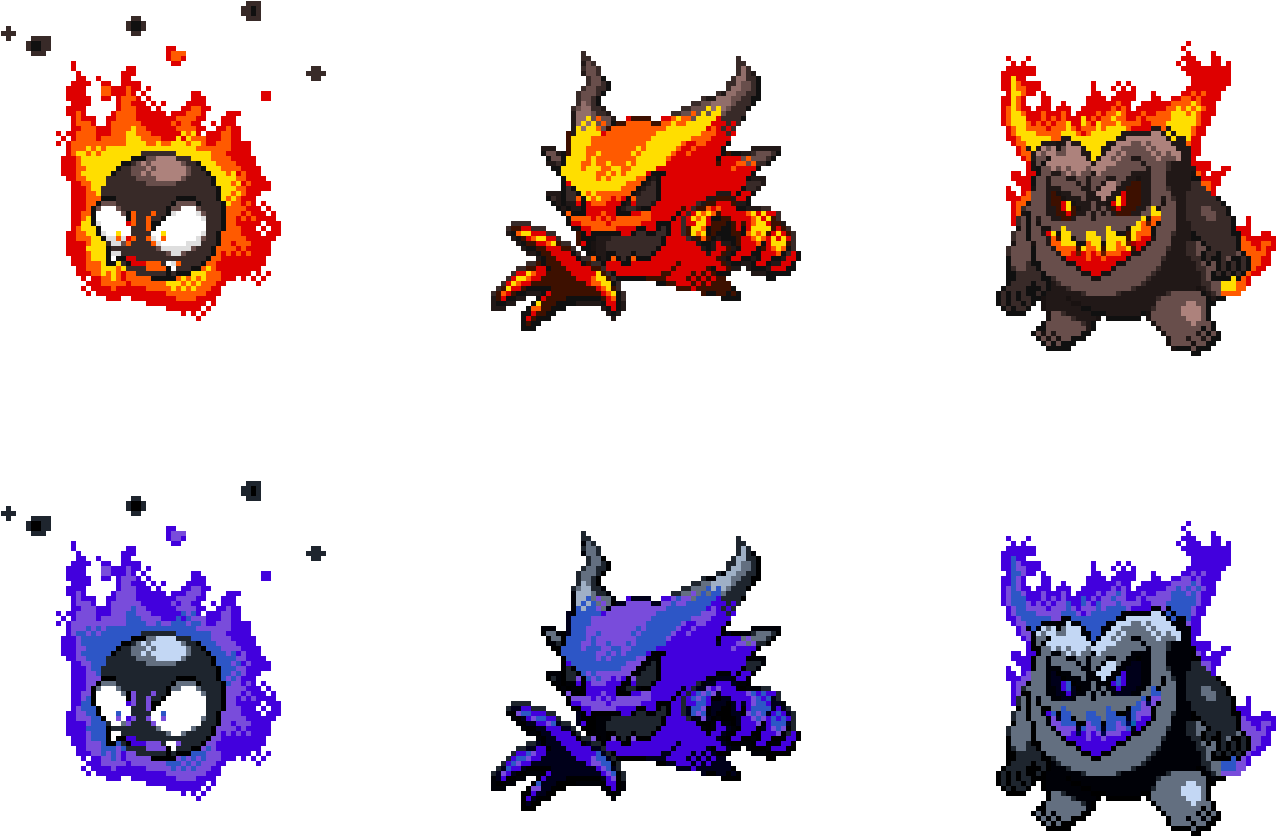 My Take On An Alolan Gengar Family - Alolan Gengar (1440x960), Png Download