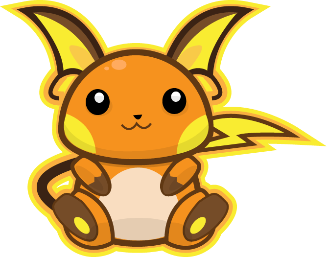 Summer 10 10 Raichu By Pinkophilic - Raichu Face Png (668x525), Png Download