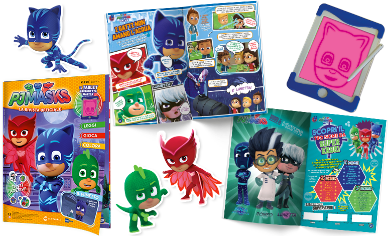 In Più, In Ogni Uscita Un Gioco Per Trasformarti In - Educa Pjmask Puzzle Madera Doble 2x16 Piezas 200 Gr (780x471), Png Download