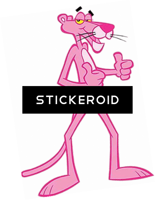 Pink Panther Thumbs Up - Cartoon (506x653), Png Download