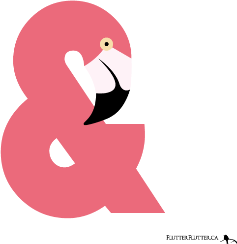 Flamingo - Animal Ampersand (650x543), Png Download