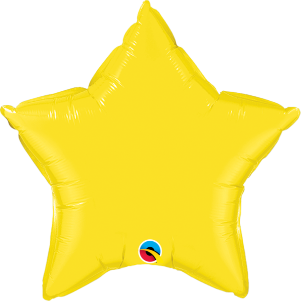 20″ Yellow Star Foil Balloon - Pearl Light Blue Foil Balloons (600x600), Png Download