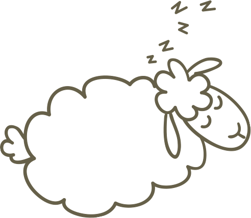 Wool Pillows Improve Your Sleep - Sheep Sleep Png (492x428), Png Download