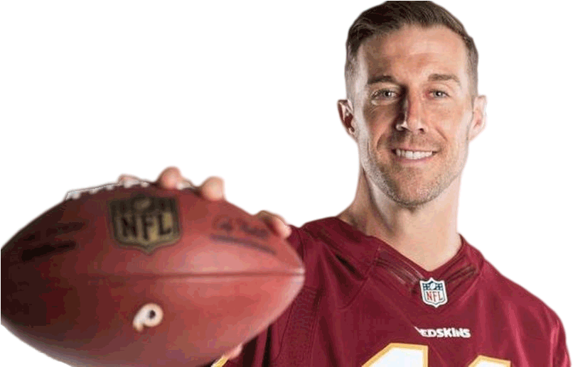 Alex Smith Redskins Holding Football Transparency Red - Alex Smith In Shape (912x516), Png Download