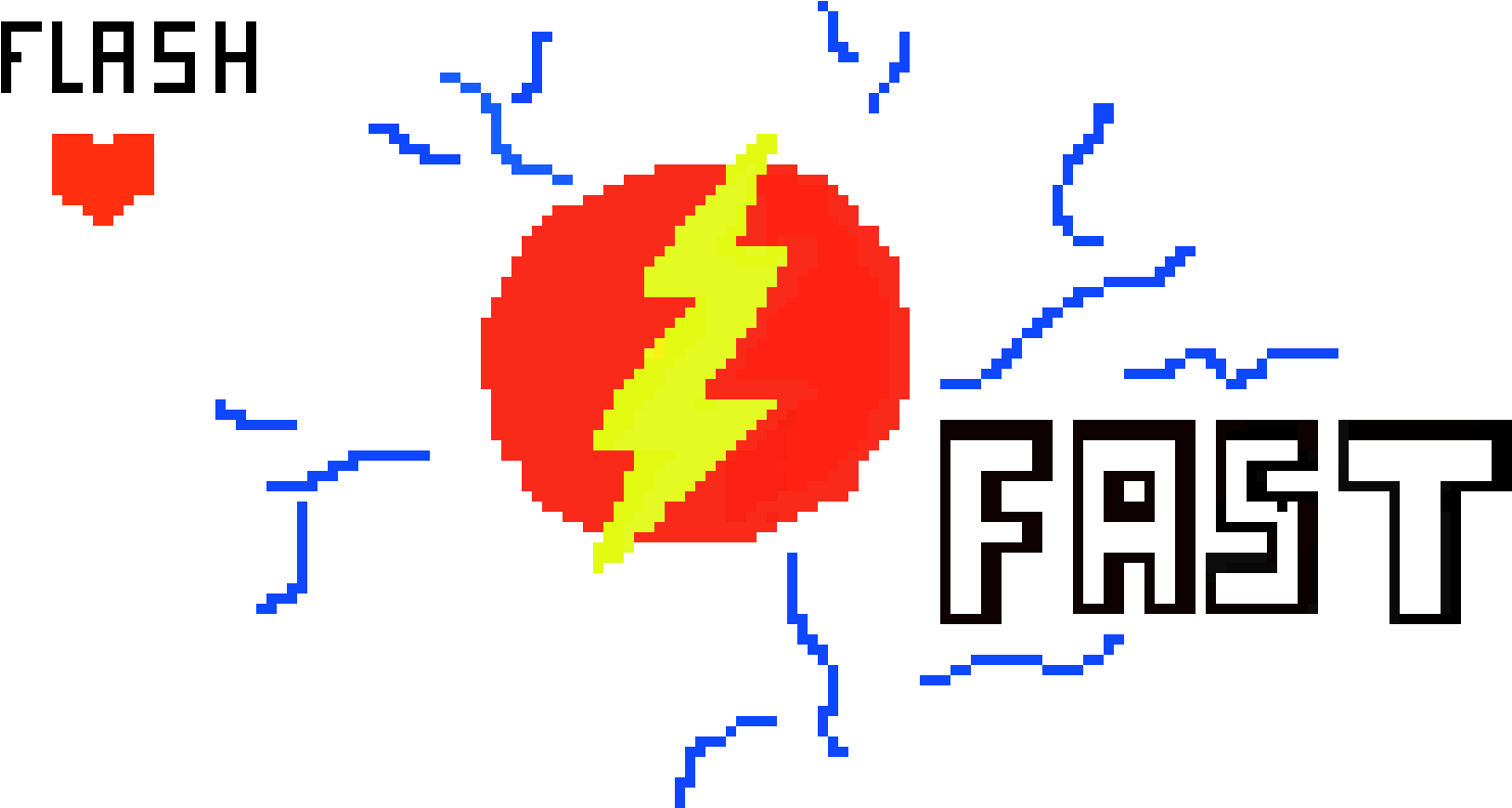 Pixel Of The Flash Symble - Illustration (1620x810), Png Download