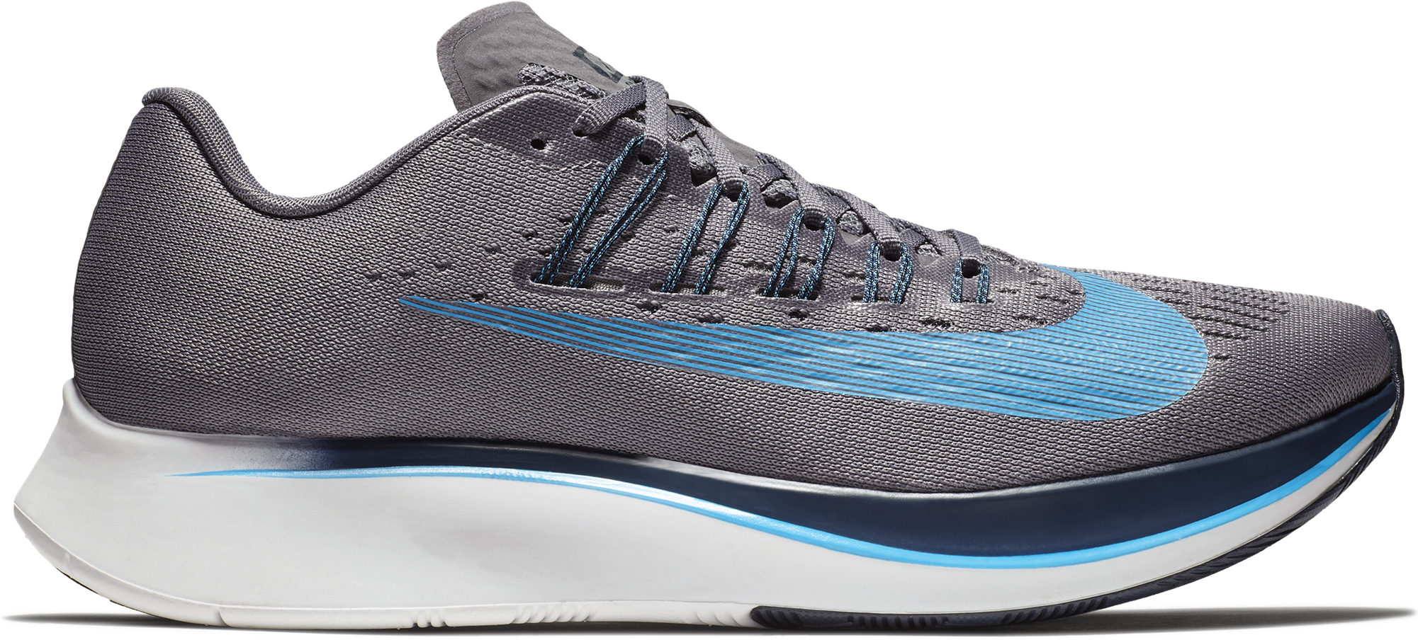 Buy Nike Men Zoom Fly Running Shoe, Gunsmoke/blue Hero/obsidian/thunder - Zoom Fly Gunsmoke Blue Hero (2000x2000), Png Download