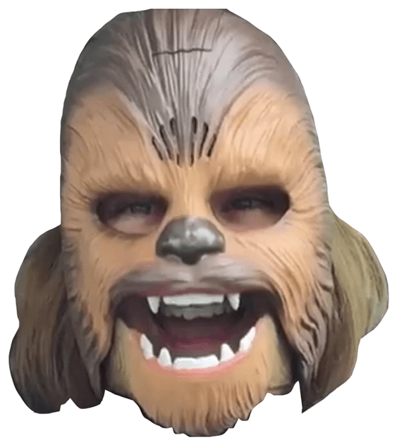 Candace Payne Chewbacca Mom Sticker - Mujer Con Mascara De Chewbacca (750x750), Png Download