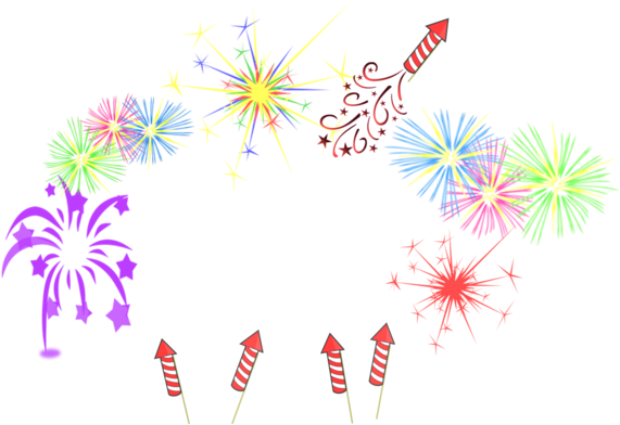 Fireworks (600x394), Png Download