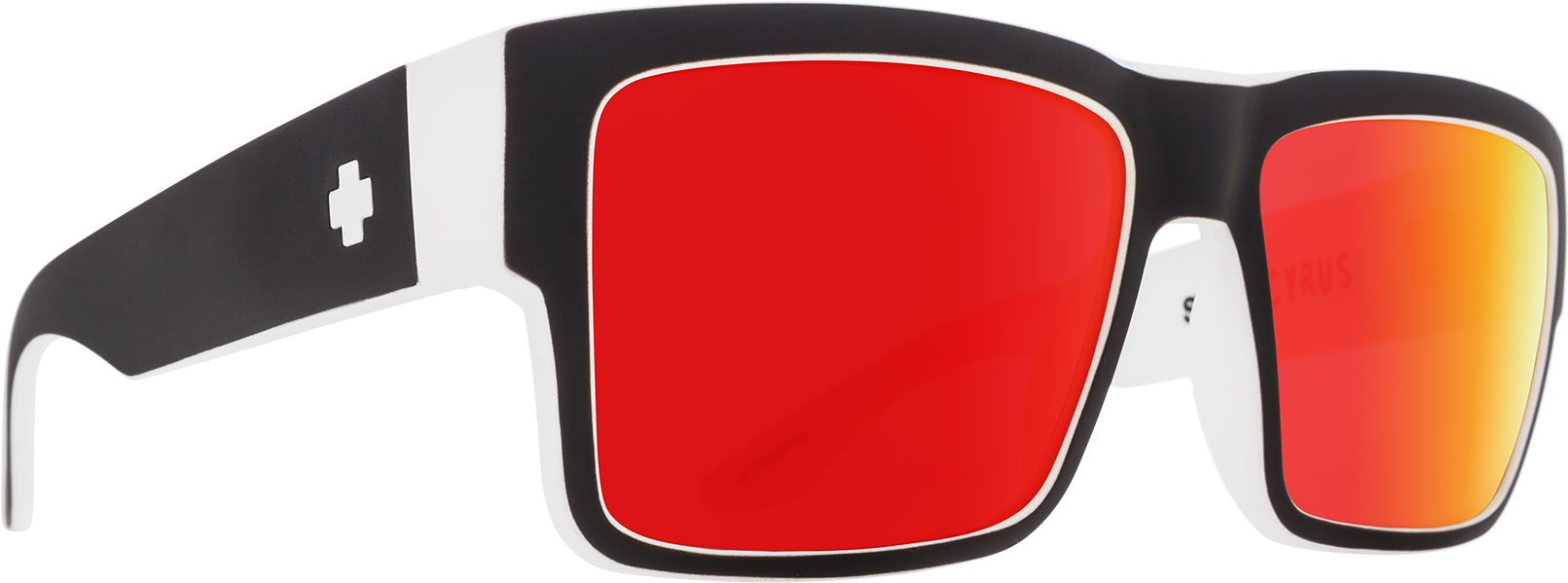 Whitewall/happy Gray Green With Red Spectra - Sunglasses With Thick Sides (2000x1200), Png Download