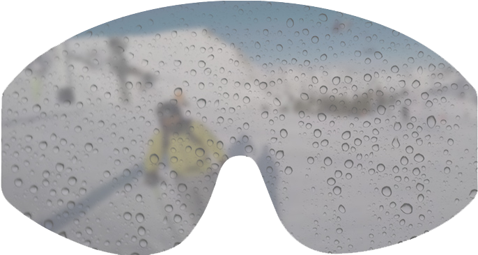 Foggy Goggles - Fogged Up Ski Goggles (700x376), Png Download