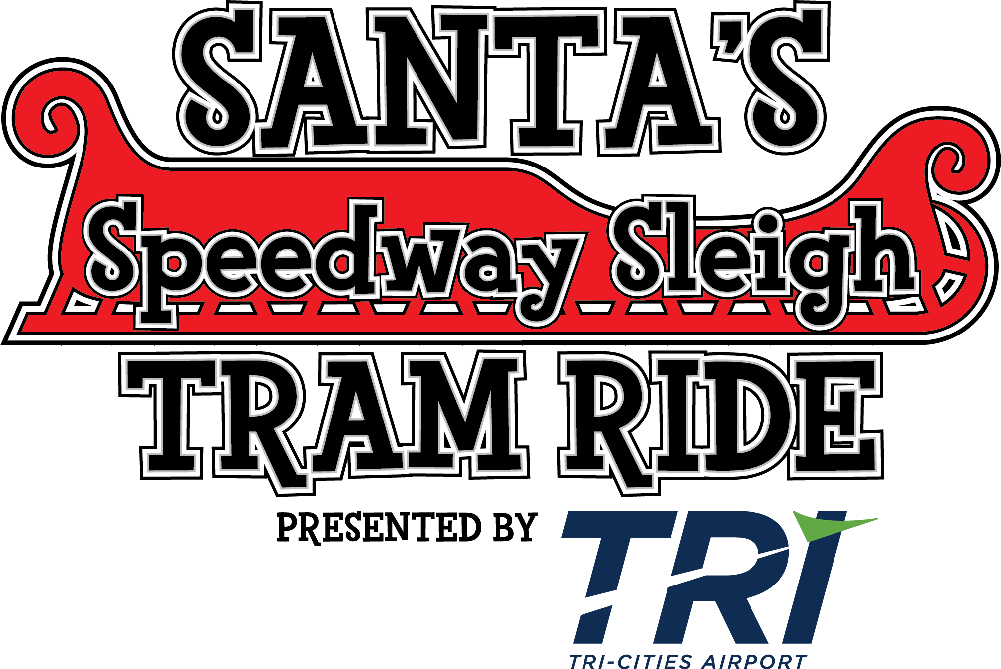 Santa's Speedway Sleigh Presented By Tri-cities Airport - Santa Claus (2271x1467), Png Download