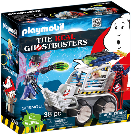 Playmobil Ghostbusters Spengler With Cage Car - Playmobil 9223 Venkman And Terror Dogs (500x350), Png Download