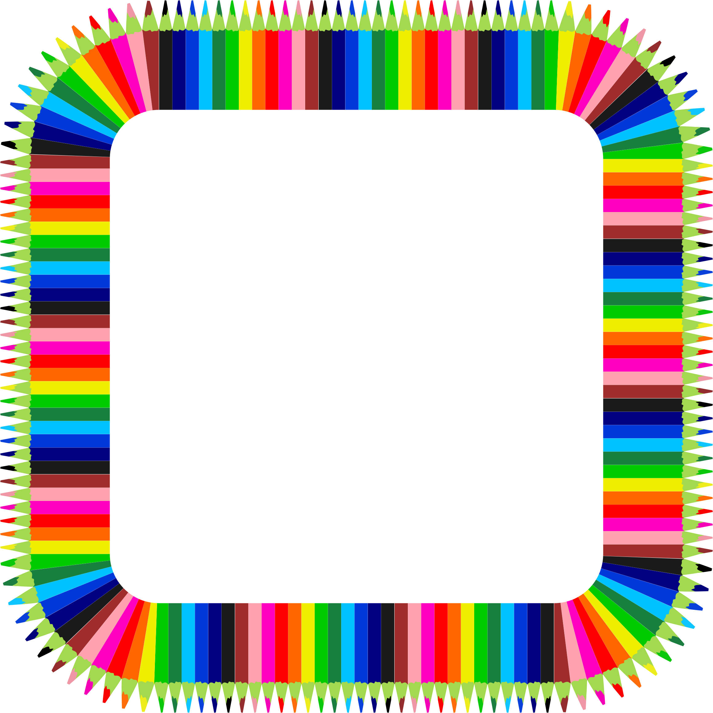 This Free Icons Png Design Of Colorful Pencils Frame - Frame Clip Art Colorful (2320x2320), Png Download