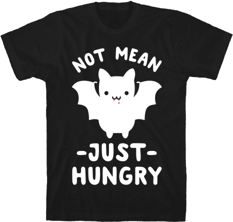 Not Mean Just Hungry Bat Mens T-shirt - Canada Is Magical Shirt (484x484), Png Download