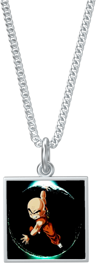 Krillin Indigo Tile With Kenton Station Chain - Necklace (1024x1024), Png Download