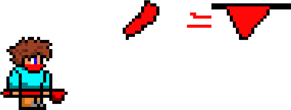 Bandana And Axe - Pixel Art (1130x590), Png Download