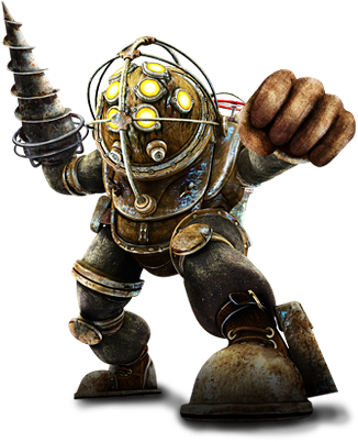 Big Daddy - All Star Battle Royale Big Daddy (348x450), Png Download