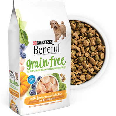 Grain Free - Purina Beneful Grain Free With Real Chicken (400x500), Png Download