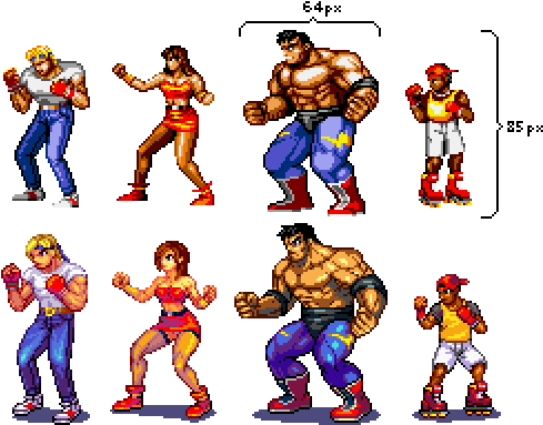 15 May - Streets Of Rage 2 Art (500x400), Png Download