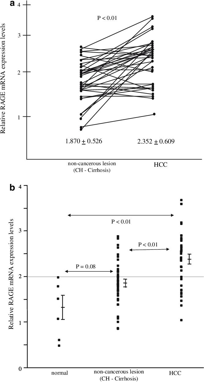Quantitative Rage Mrna Expression In Paired Cancerous - Diagram (669x1258), Png Download