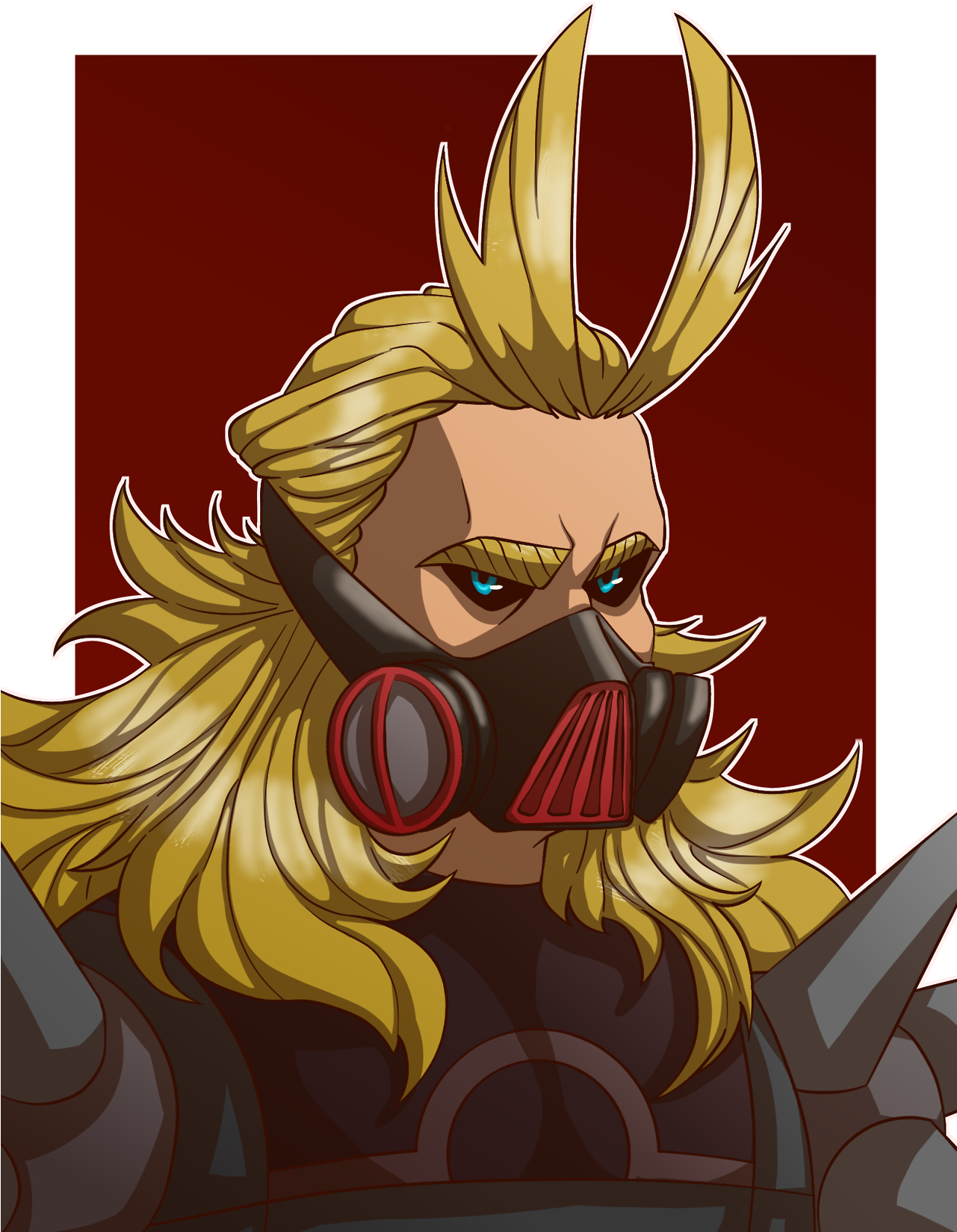 “@ask-allmight Love Your Villain Allmight, Had To Draw - Villain Au All Might (1280x1663), Png Download