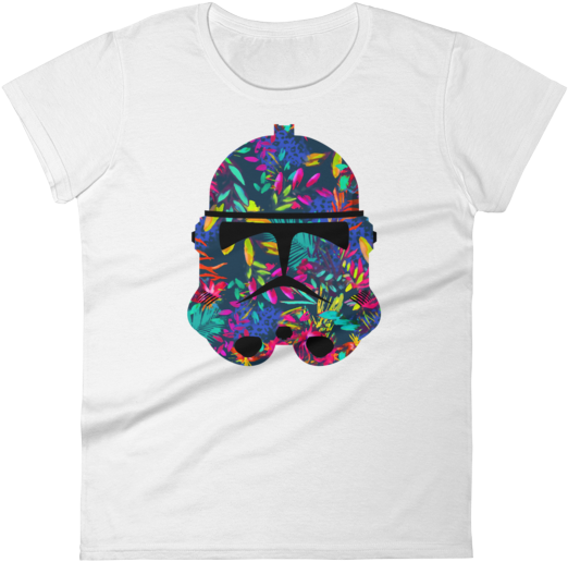 Clone Trooper Floral Women's T-shirt - T-shirt (600x600), Png Download