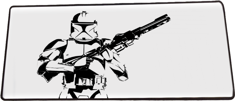 Clone Trooper Extended Gaming Mousemat - Wallpaper (1000x747), Png Download