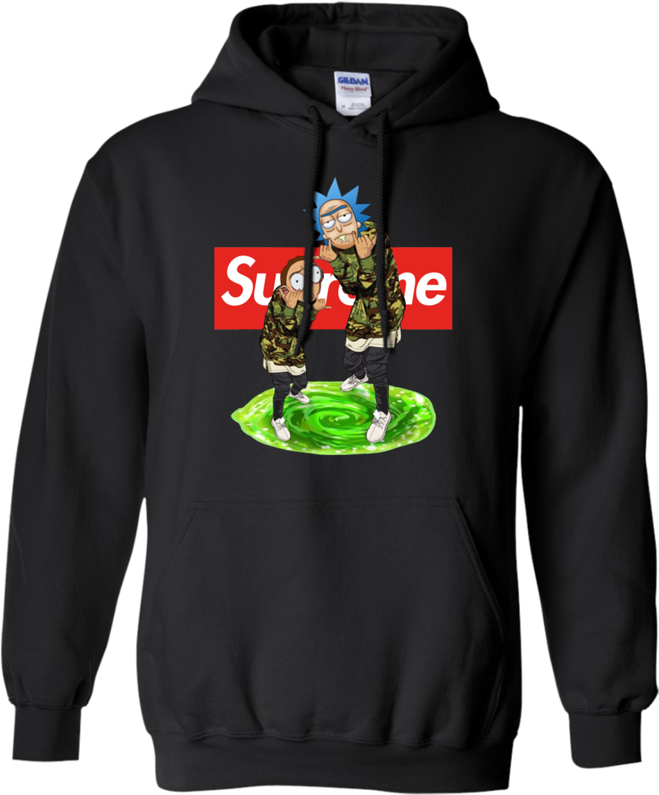 Rick And Morty Supreme Shirt, Hoodie, Tank - Supreme Rick And Morty Sweatshirt (1155x1155), Png Download