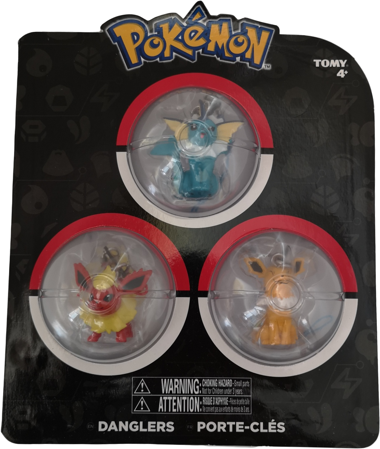 Pokemon 3 Pack Eeveelution Danglers - Pokemon Characters Rubber Bracelet Pmmainbr01 (1700x1786), Png Download