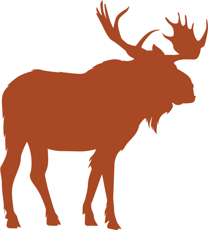 Moose - Moose Silhouette Vector Free (800x800), Png Download