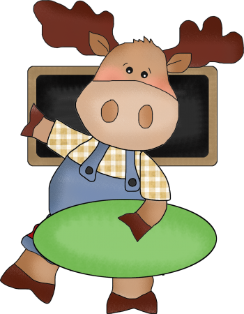 Moose - Moose Clipart School (350x450), Png Download
