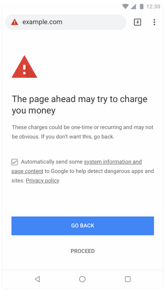 Chrome 71 Will Warn Users About Websites With Shady - Google Chrome (370x627), Png Download